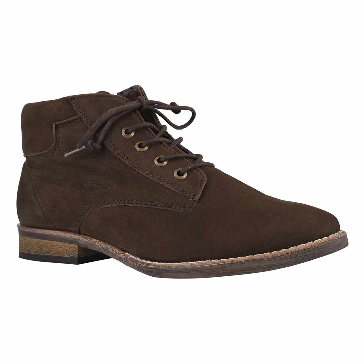 Lds Lois brown lace up booties