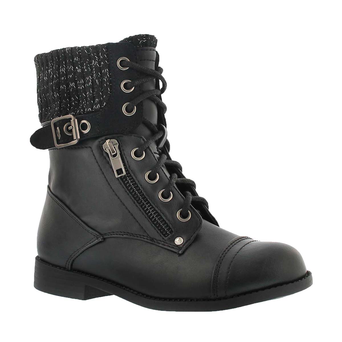 Botte militaire Lori, noir, filles