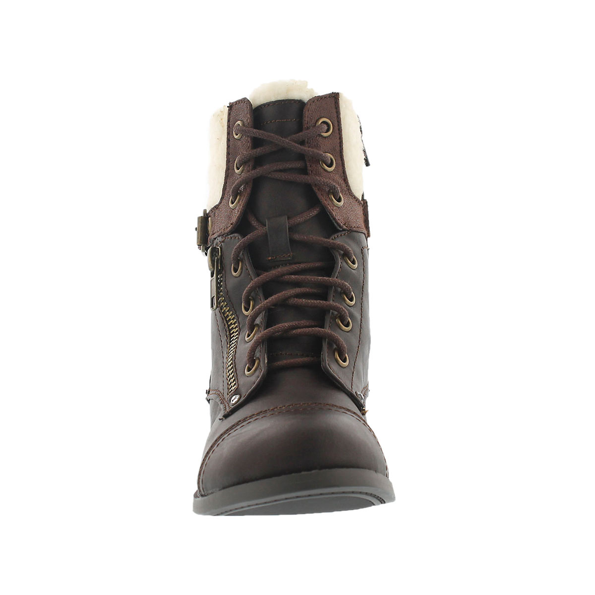 Grls Lori brown casual combat boot