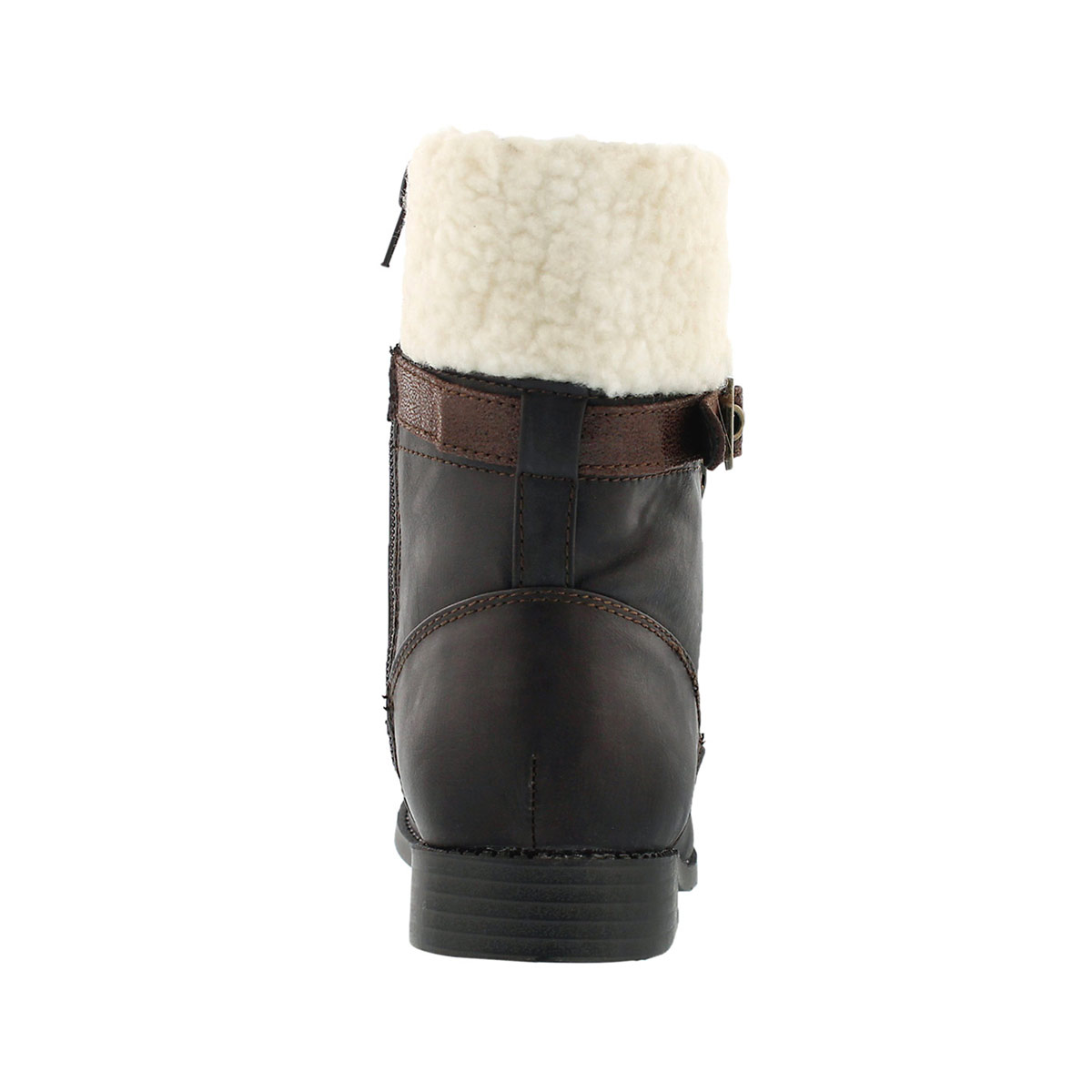 Grls Lori brown casual combat boot