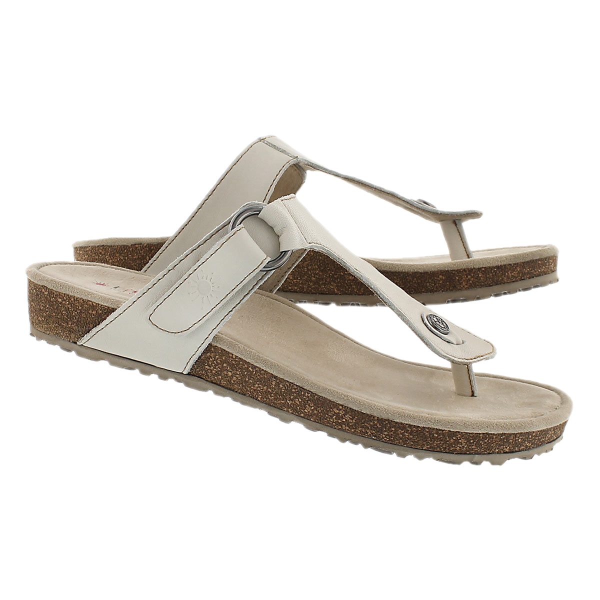 Lds Louisa white casual thong sandal