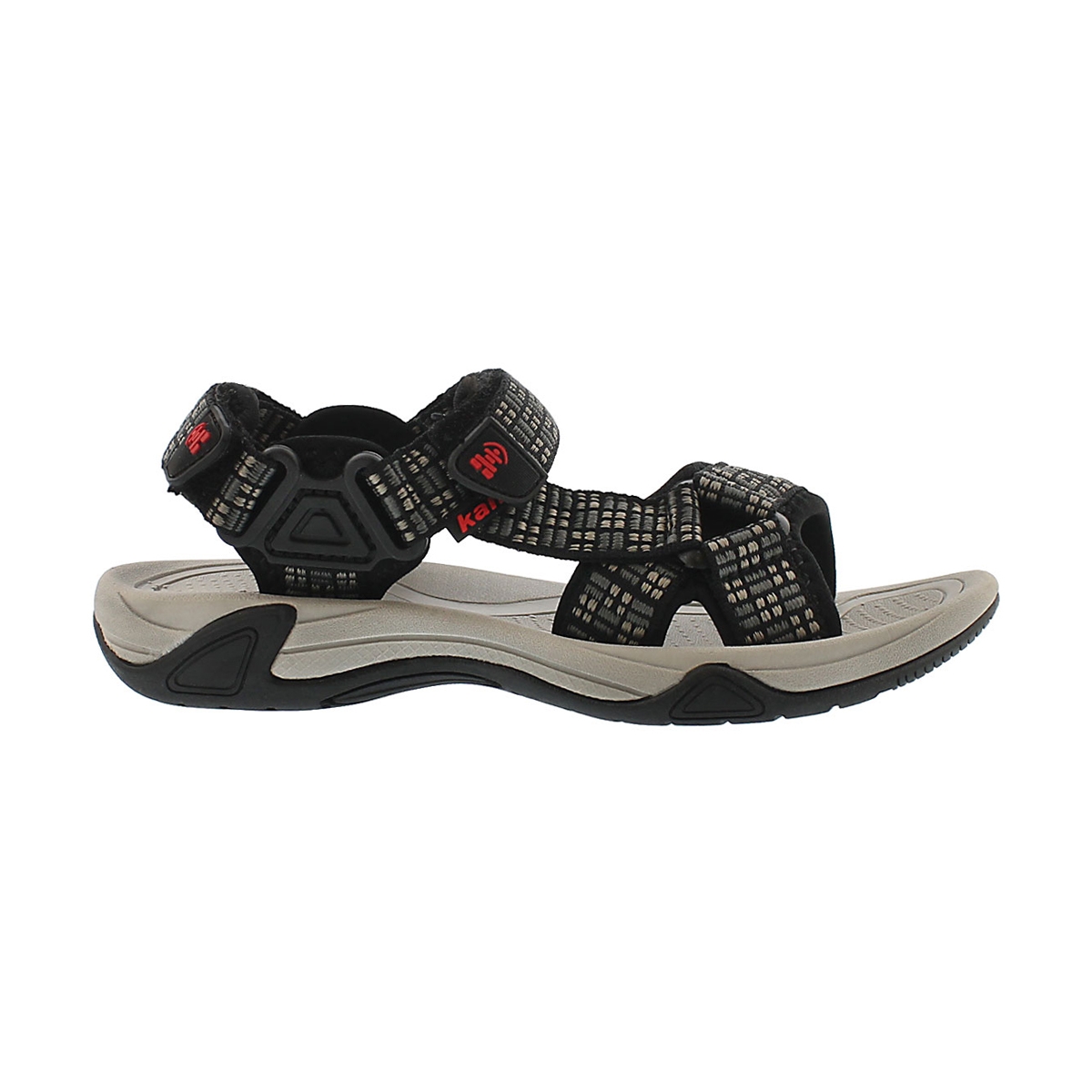 Bys Lowtide charcoal 3 strap sandal