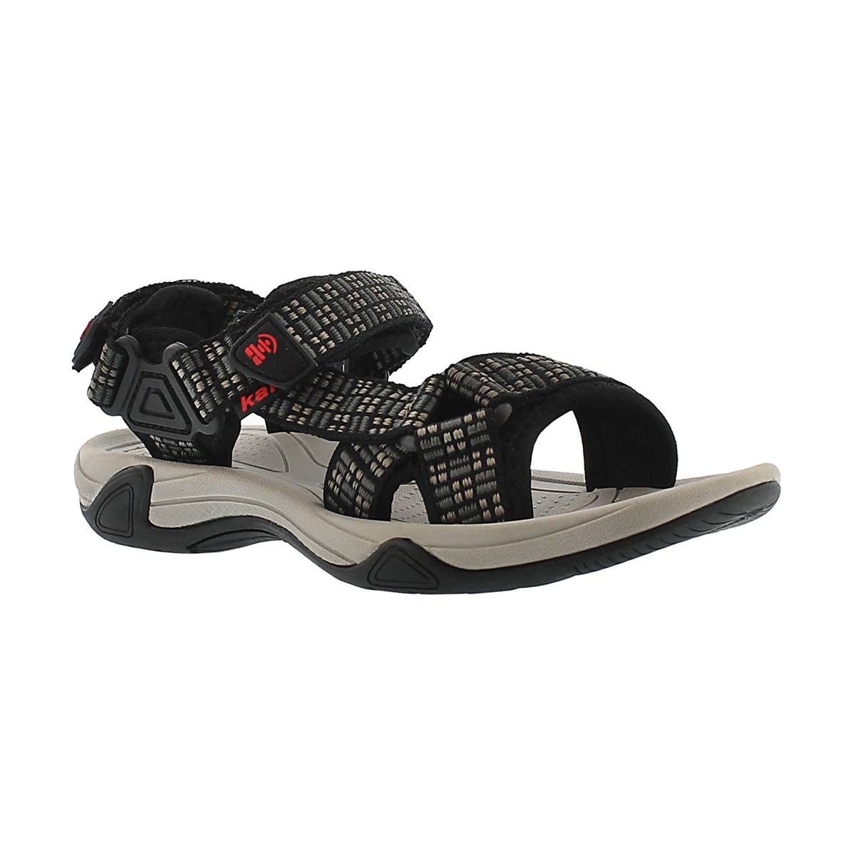 Bys Lowtide charcoal 3 strap sandal