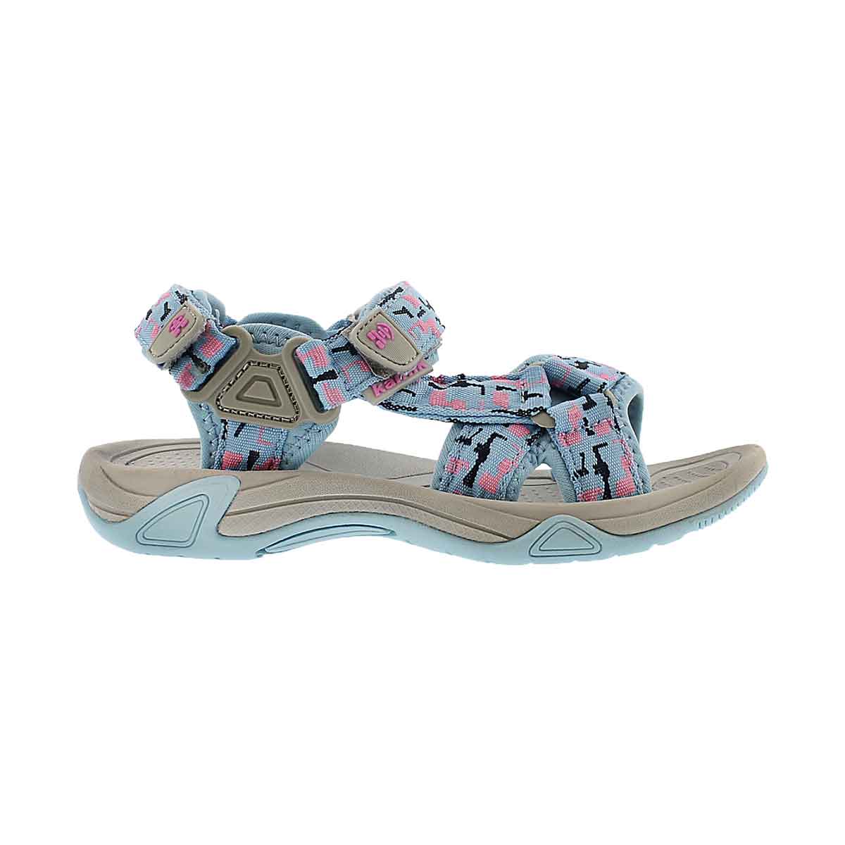 Grls Lowtide light blue 3 strap sandal
