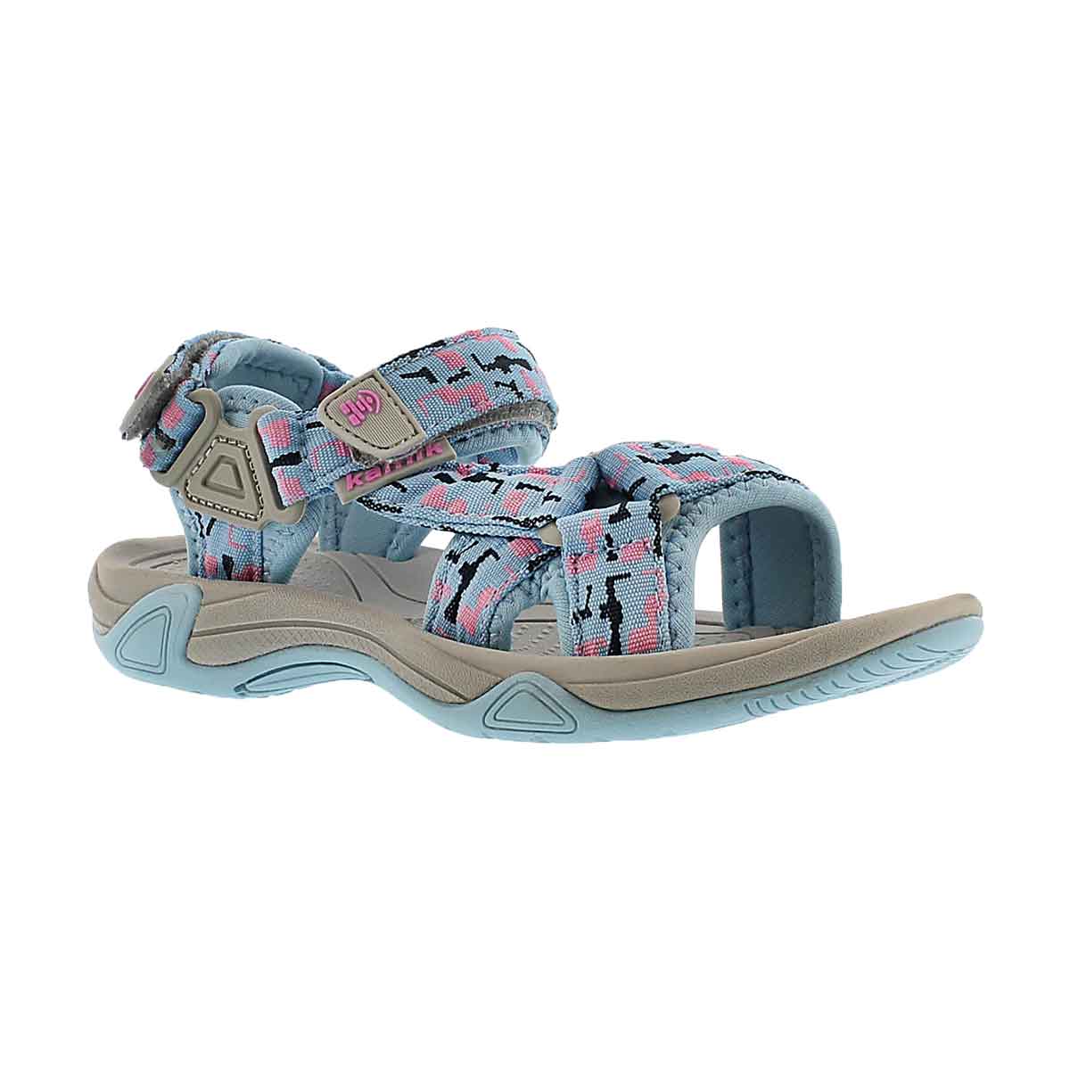 Grls Lowtide light blue 3 strap sandal