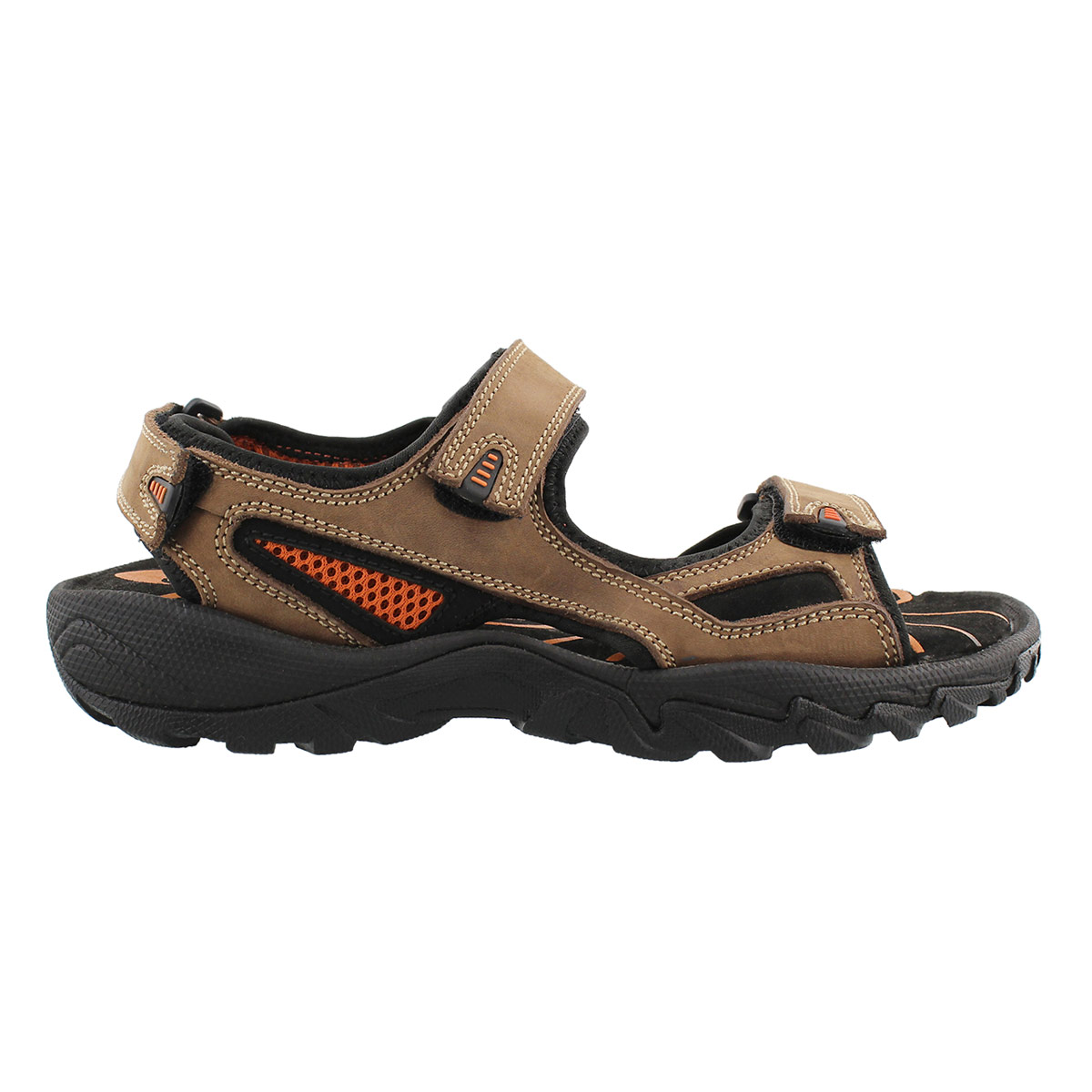 Mns Lucius brown 3 strap sandal