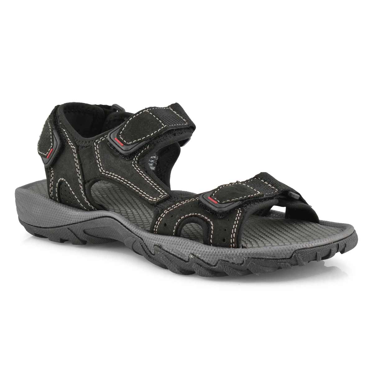 Mns Lucius 4 black 3 strap sport sandal