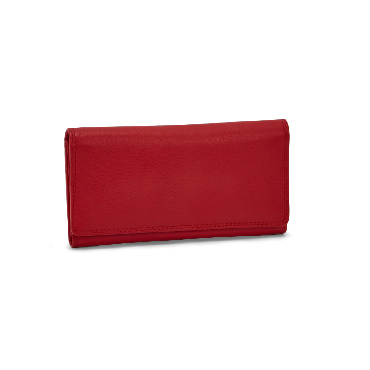 Lds red leather RFID wallet