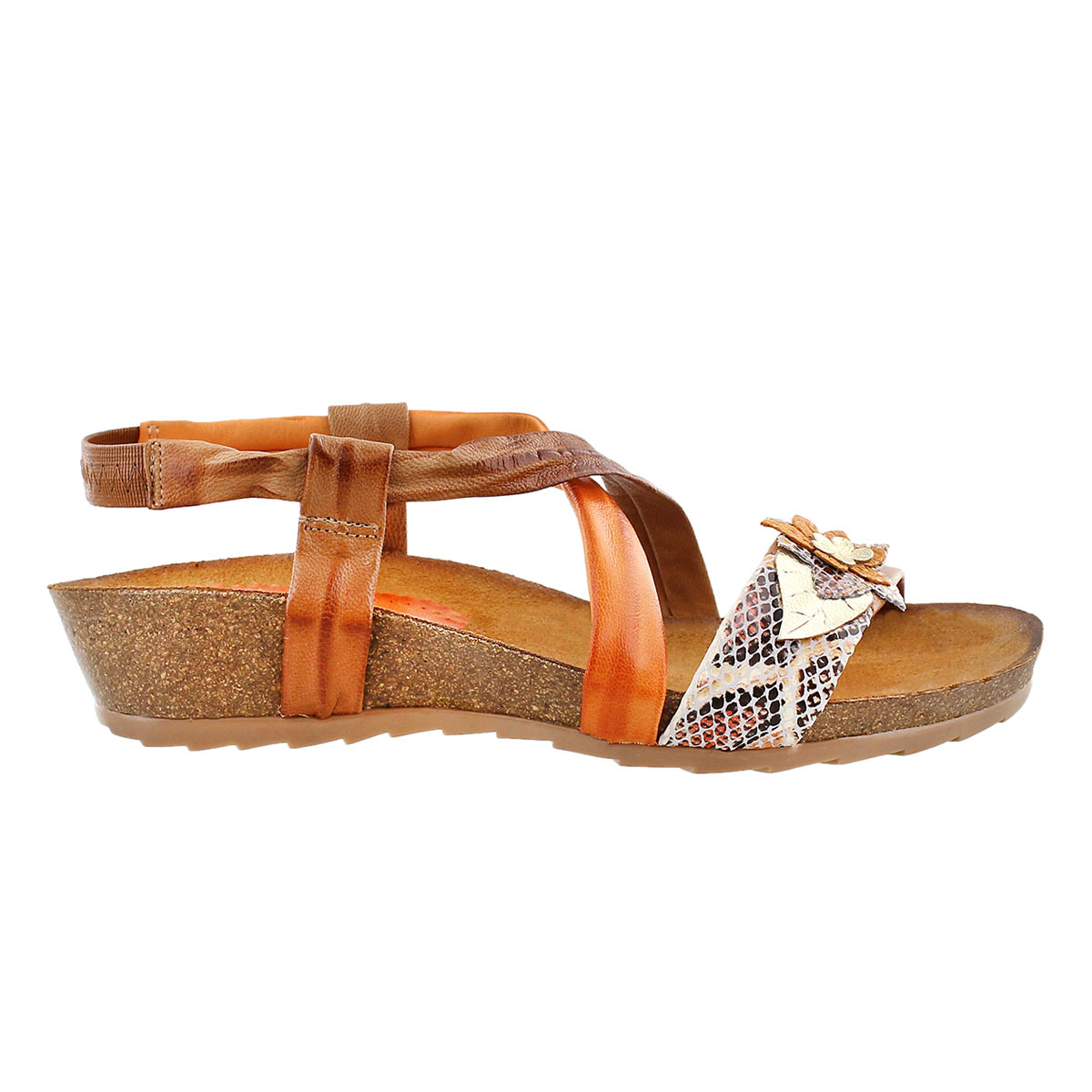 Lds Madison tan casual wedge sandal