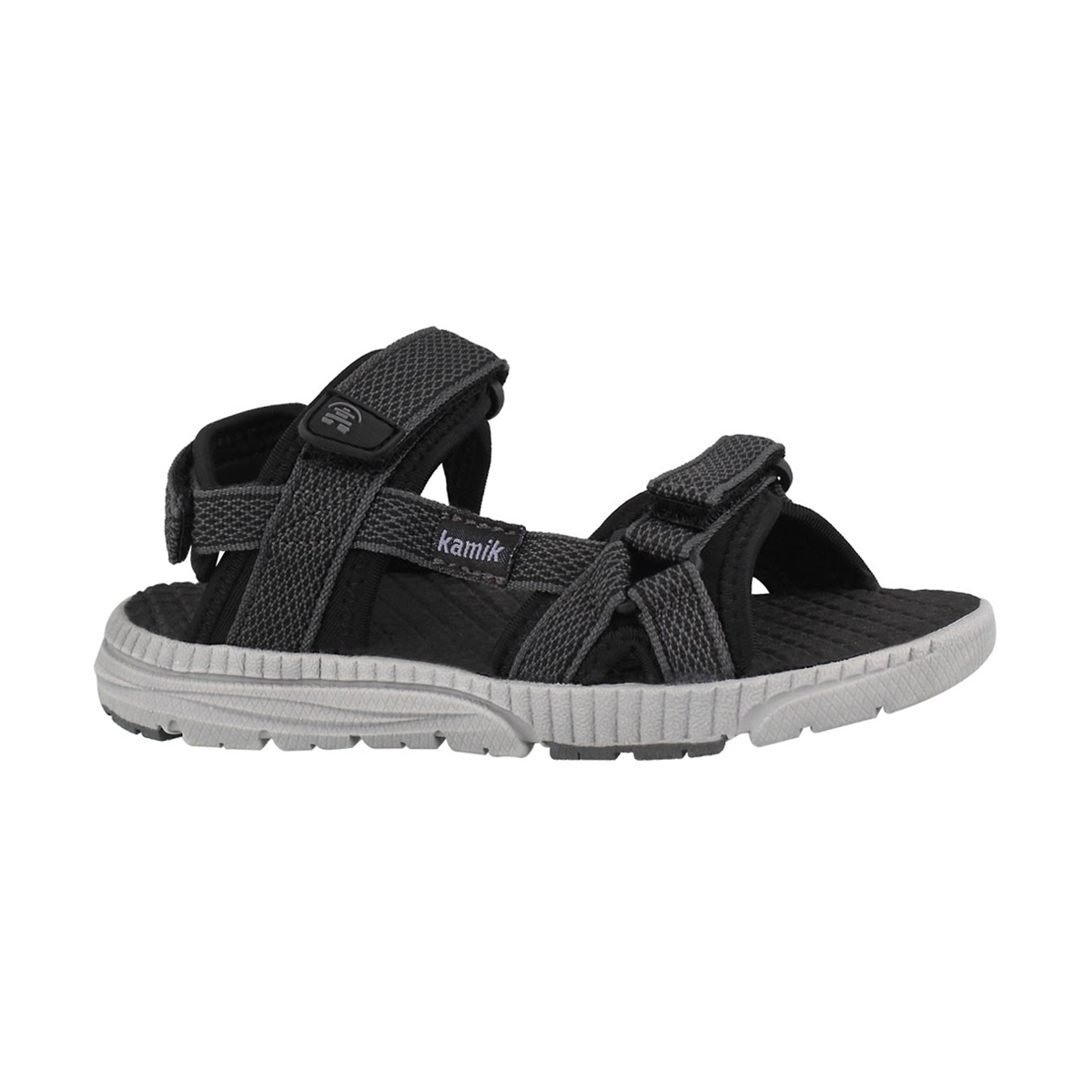 Boys' MATCH black 3 strap sandals