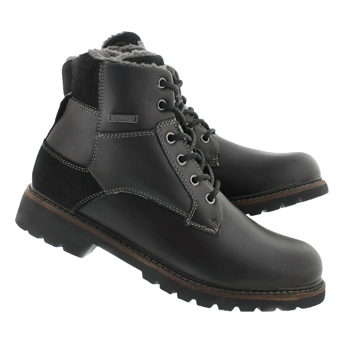 Mns Maxwell blk lace up winter boot