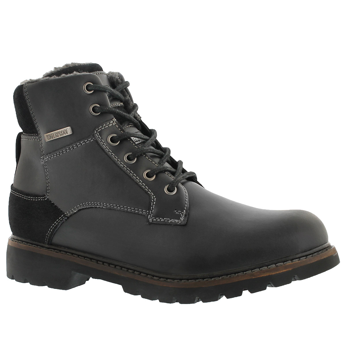 Mns Maxwell blk lace up winter boot