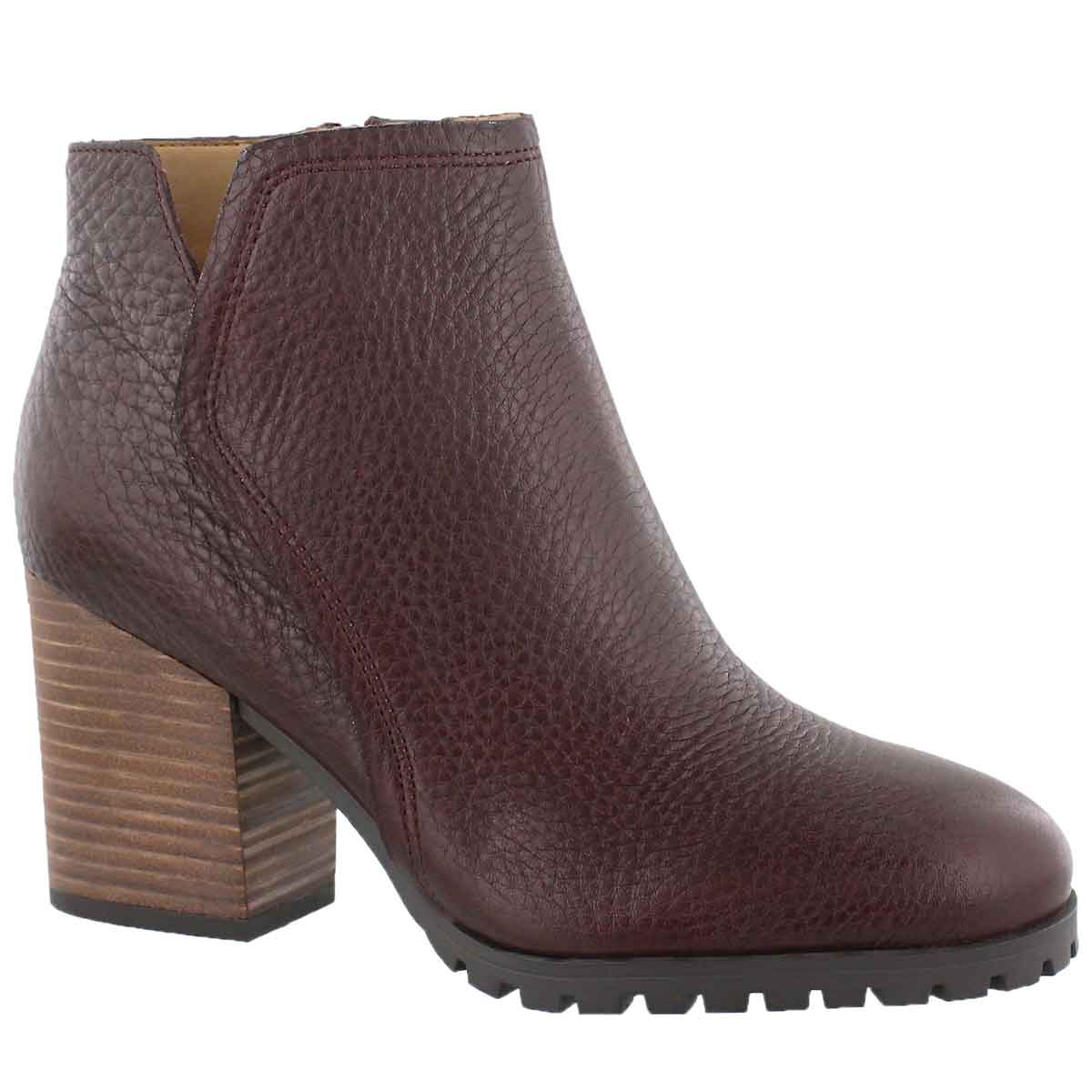 Women's MAYSEN burgundy slip on booties