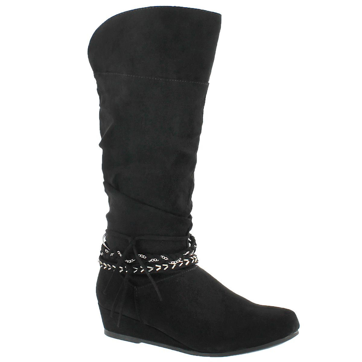Grls Melanie II blk tall casual boot