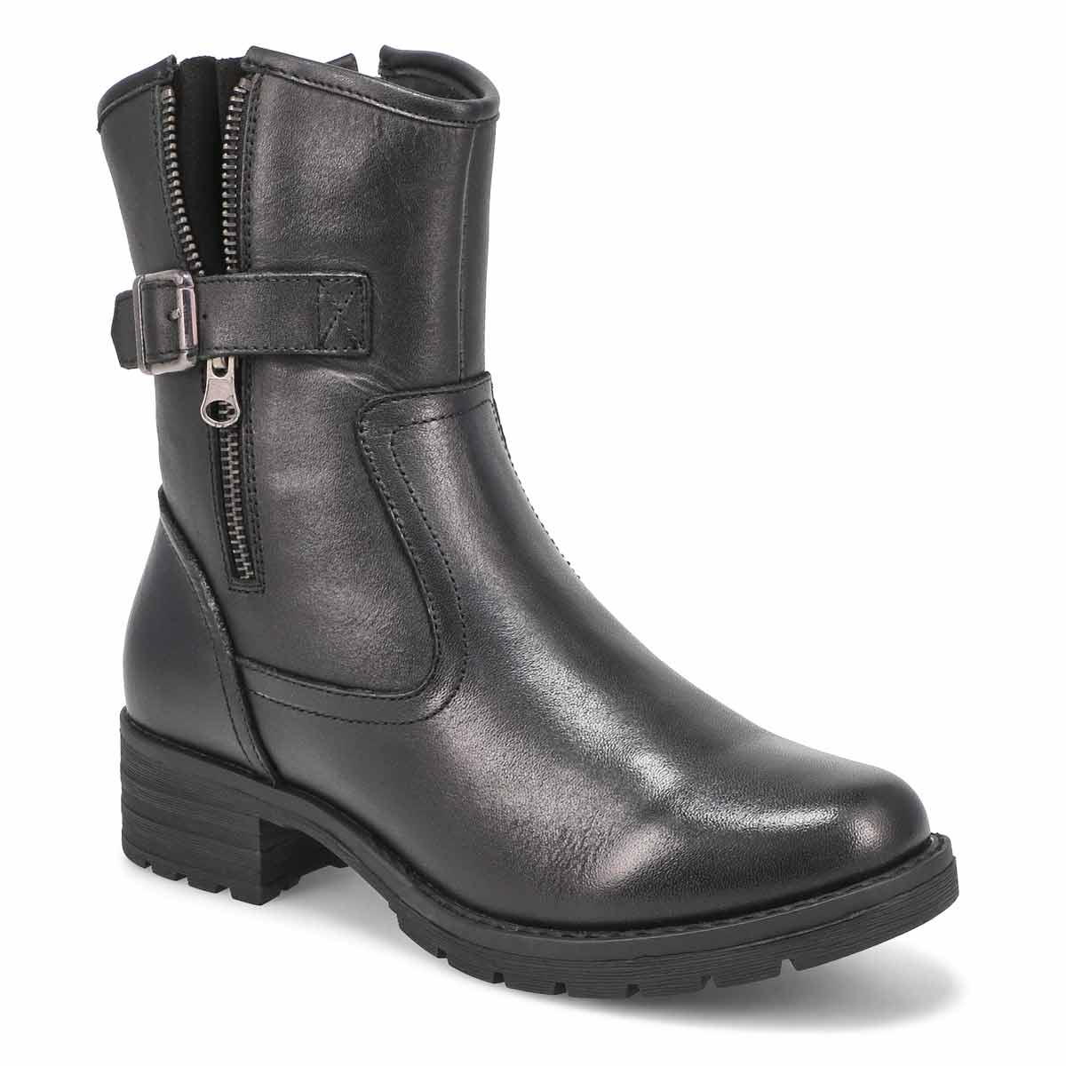 black side zip ankle boots