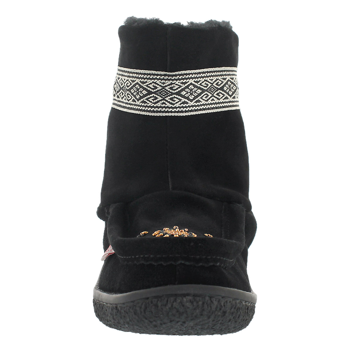 Lds black braid detail mini mukluk