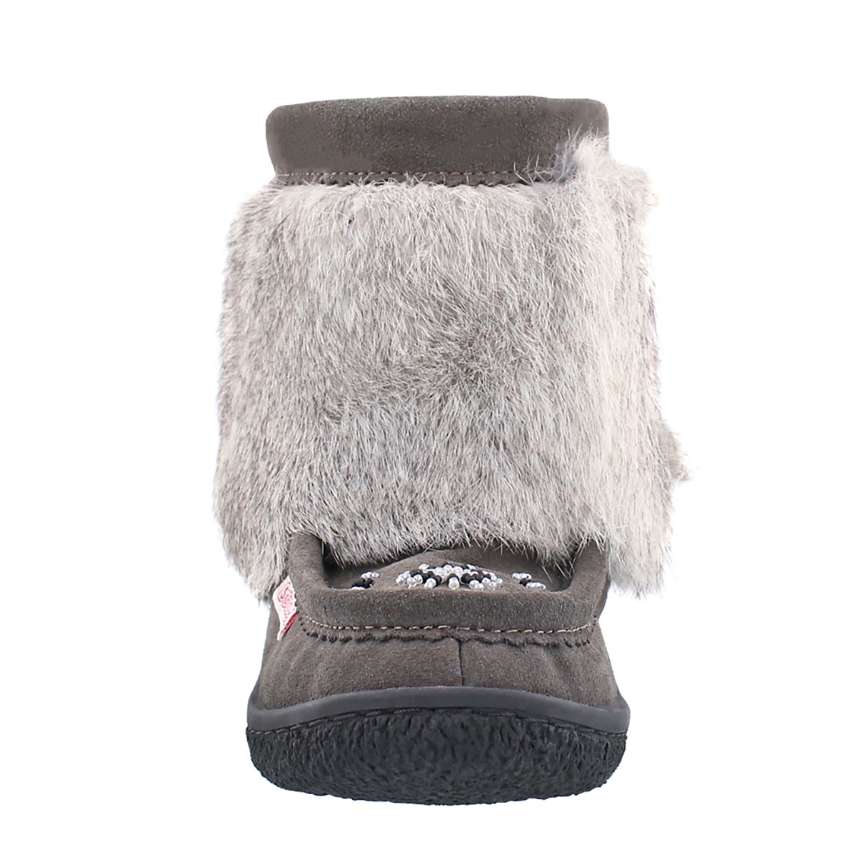 Lds Minimuk grey rabbit fur bootie