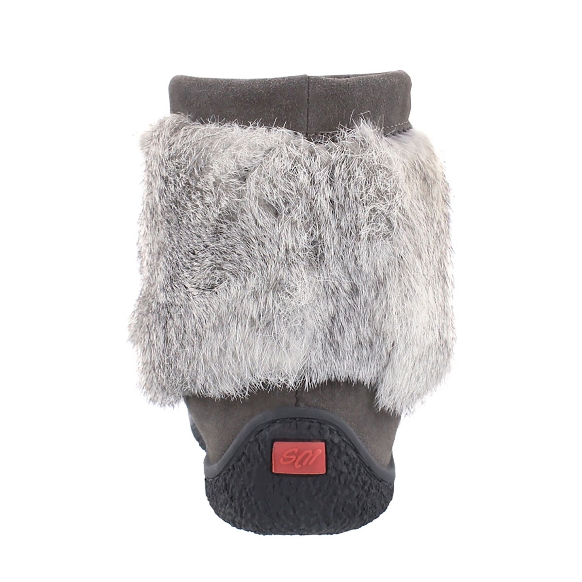 Lds Minimuk grey rabbit fur bootie