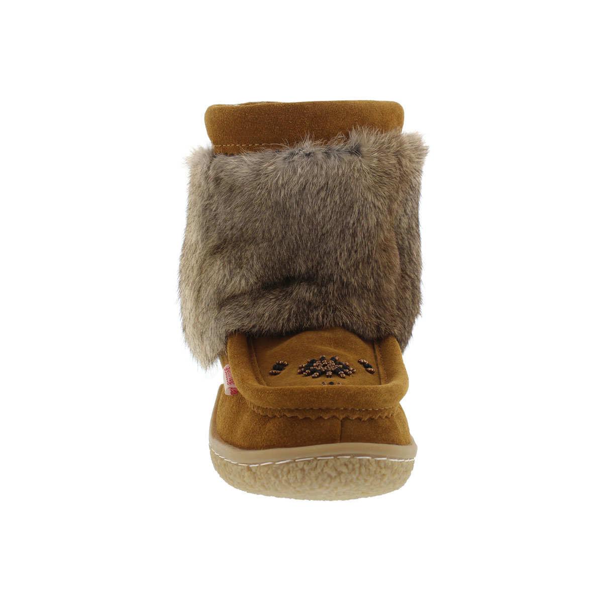 Lds Minimuk tan rabbit fur bootie