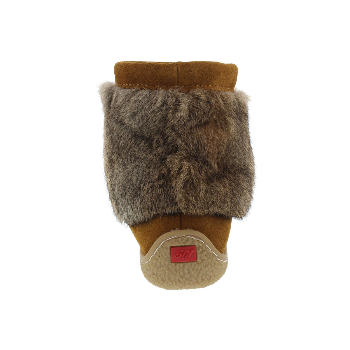Lds Minimuk tan rabbit fur bootie