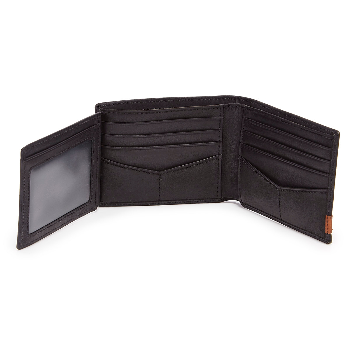 Mns Quinn Bifold Flip ID blk lthr wallet
