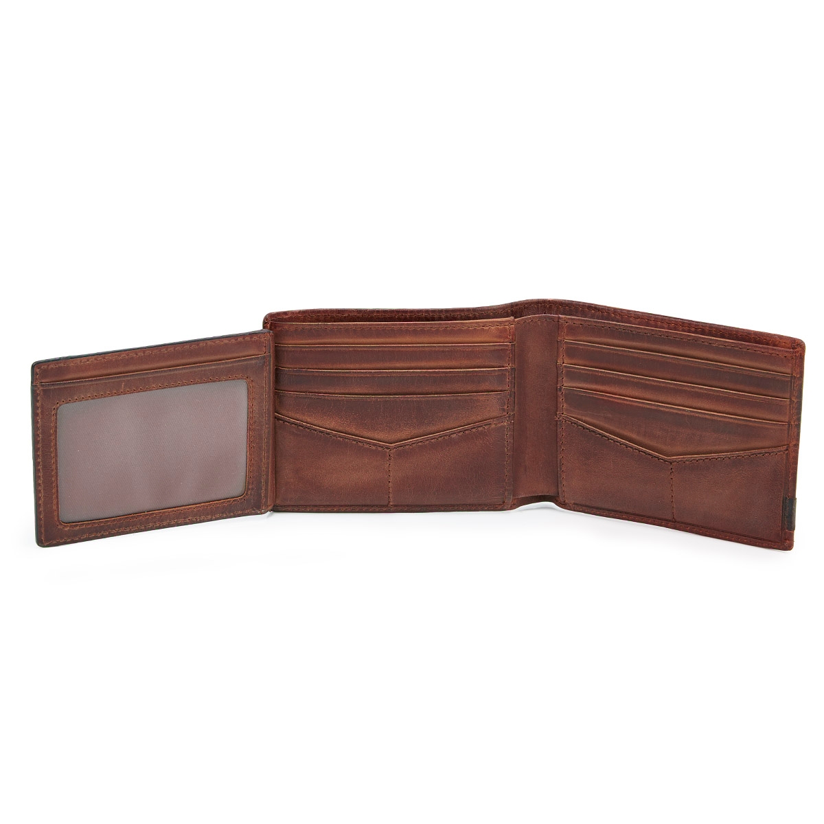 Portefeuille Quinn, cuir brun, hom