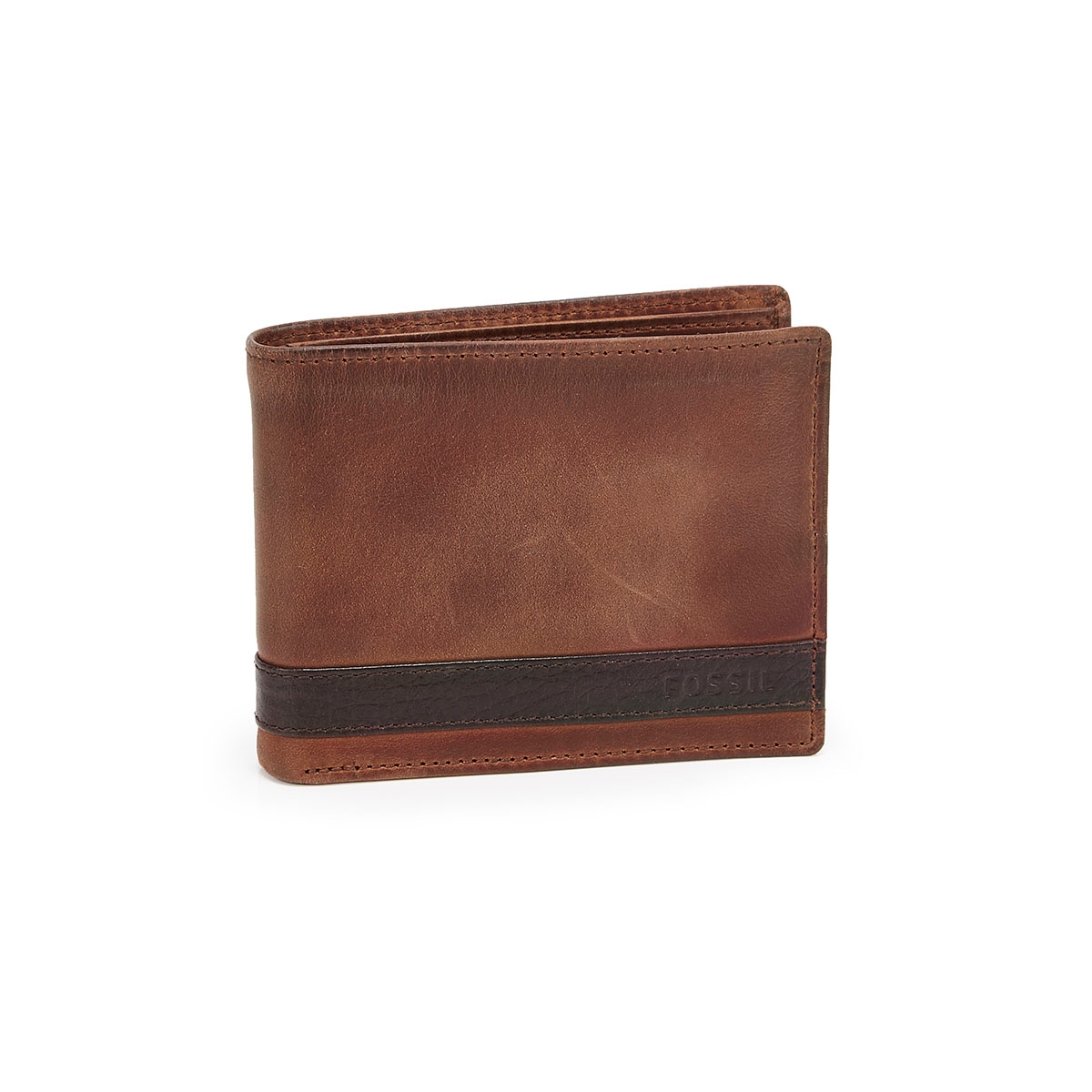 Portefeuille Quinn, cuir brun, hom