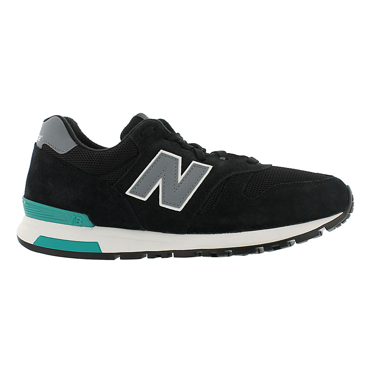 Mns 565 blk/gry lace up running shoe