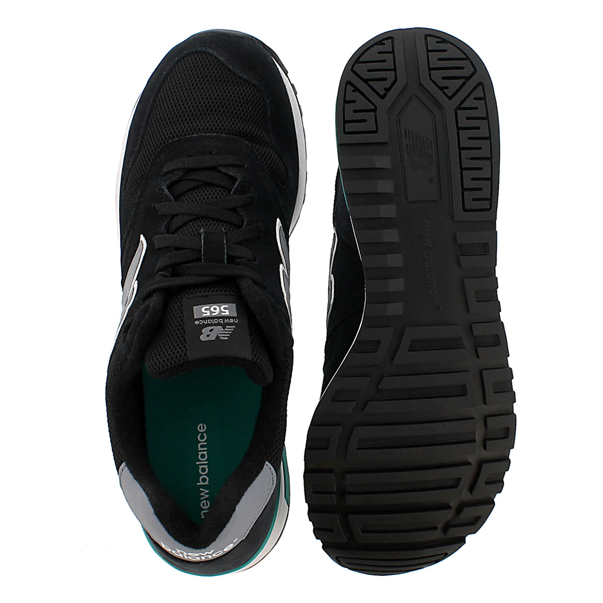 Mns 565 blk/gry lace up running shoe