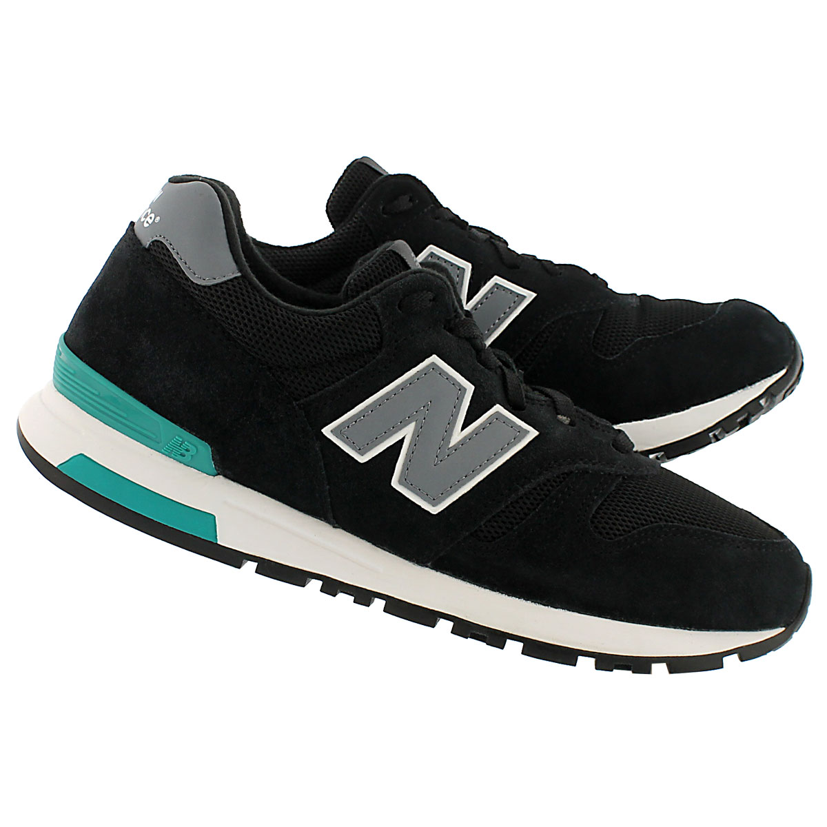 Mns 565 blk/gry lace up running shoe