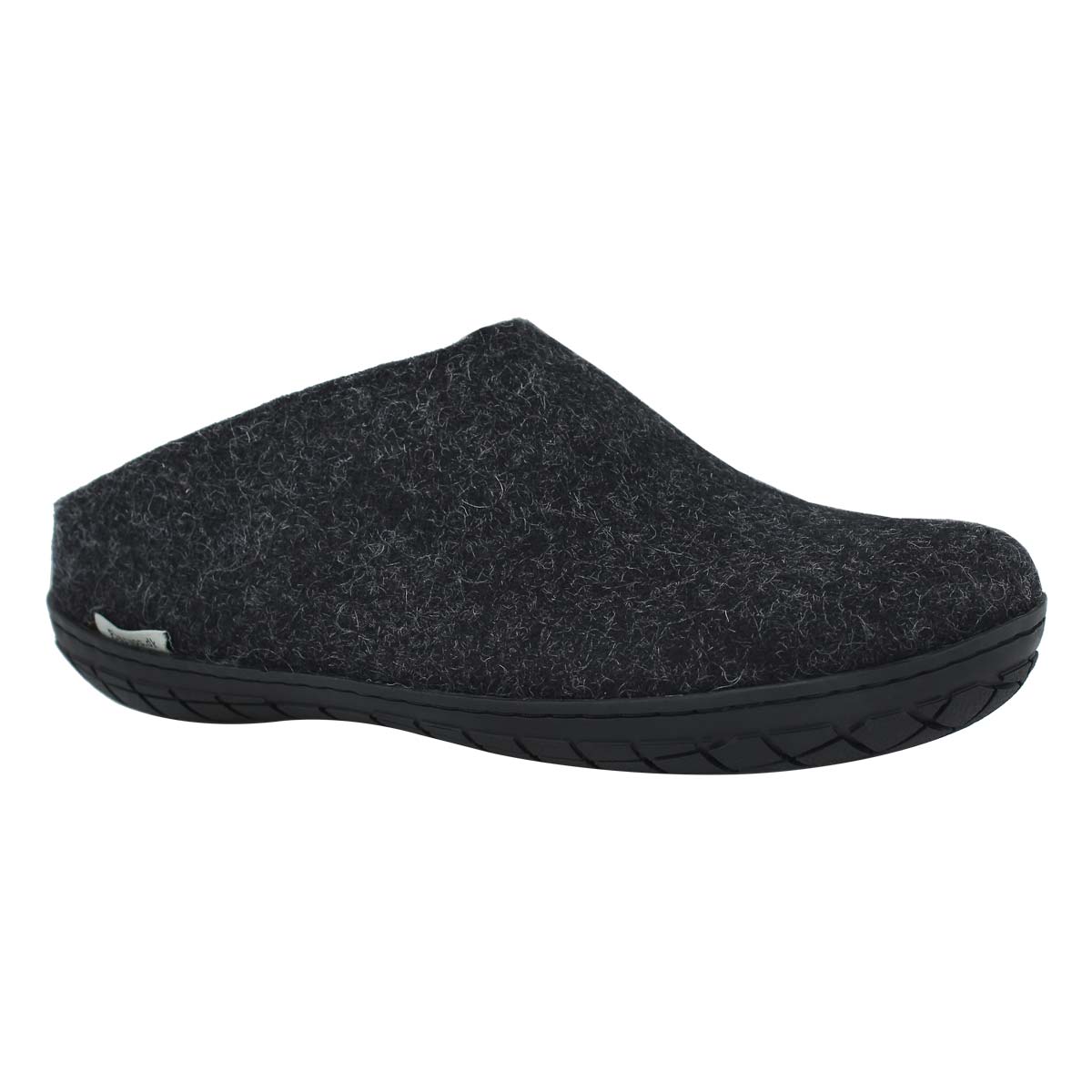 Lds Model BR black open back slippers