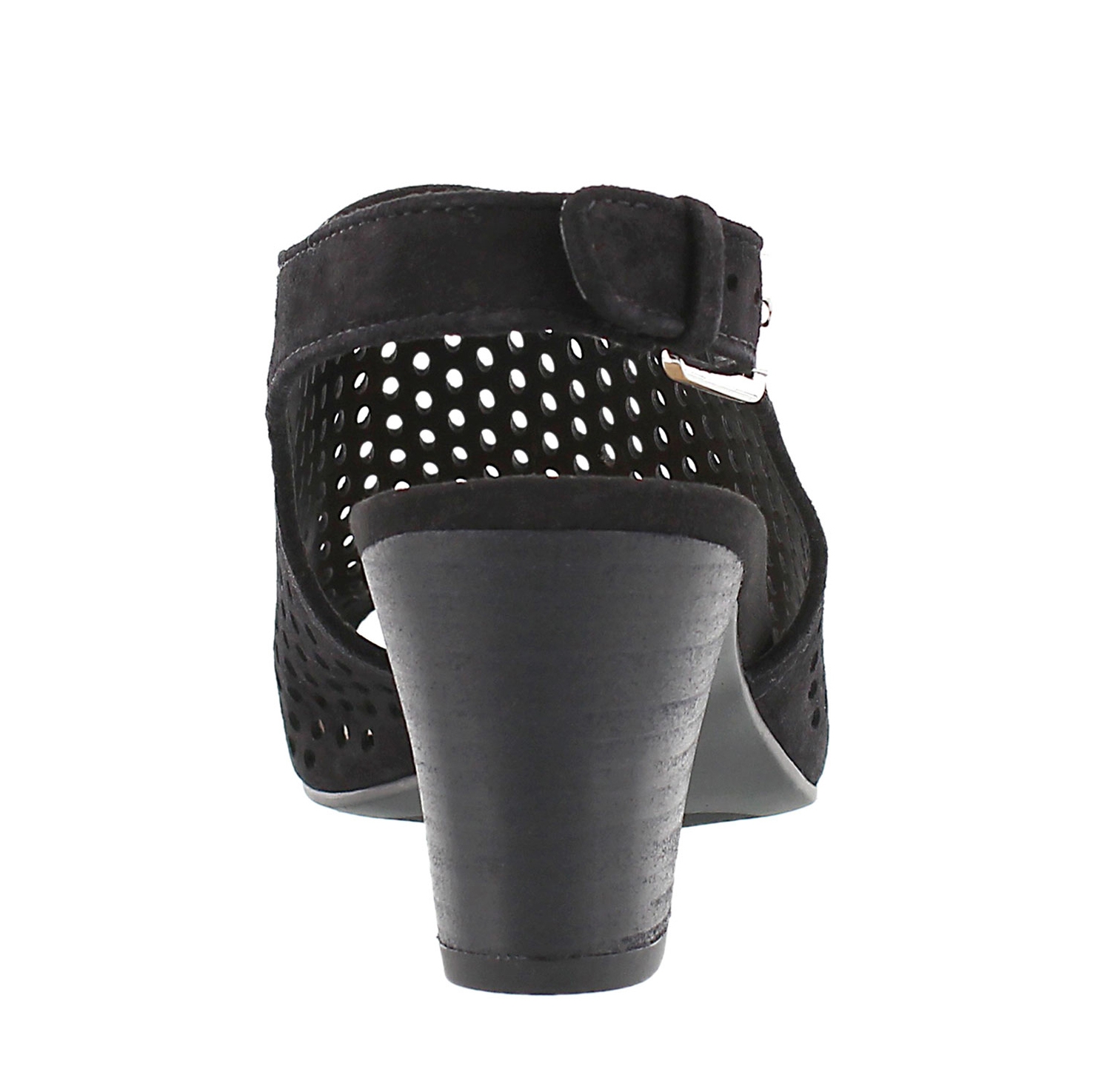 Lds Monaco 2 blk perforated dress sandal
