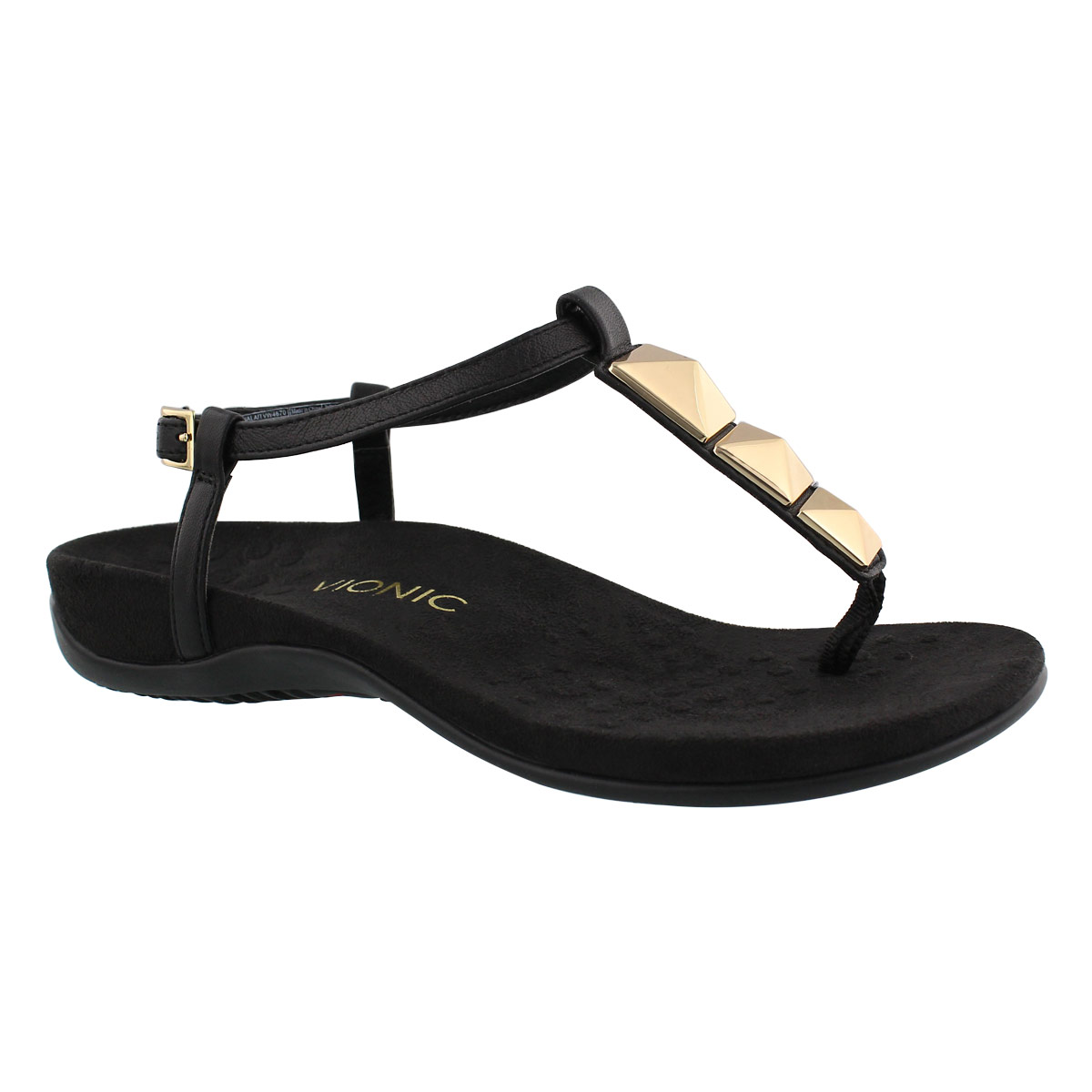 black flat sandals with arch support