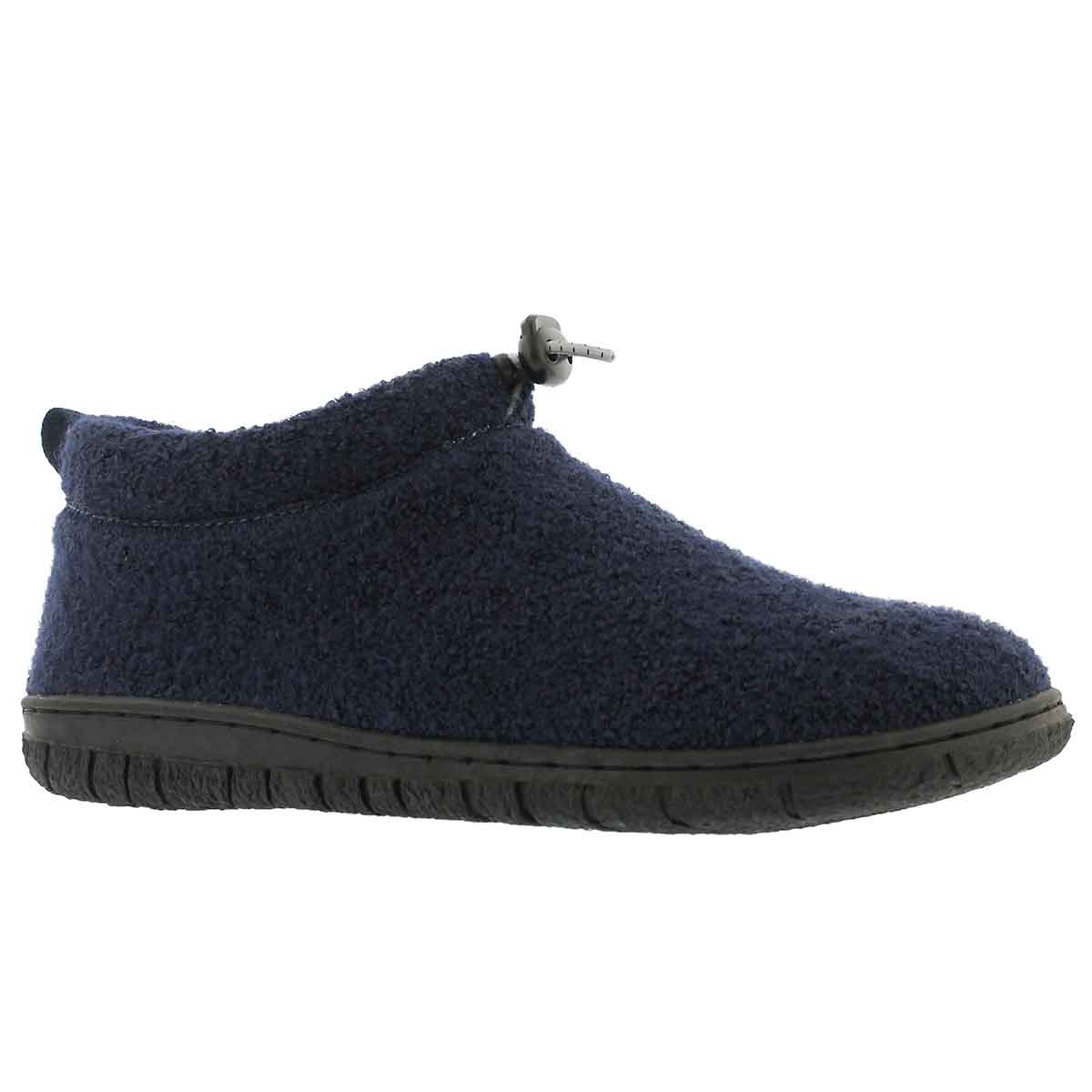 Lds Nancy navy mem foam clsd bck slipper