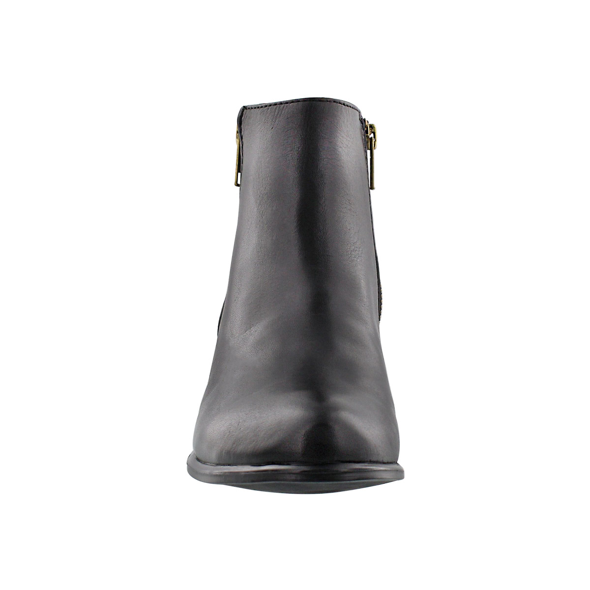 Lds Neovista blk lthr zip up ankle boot