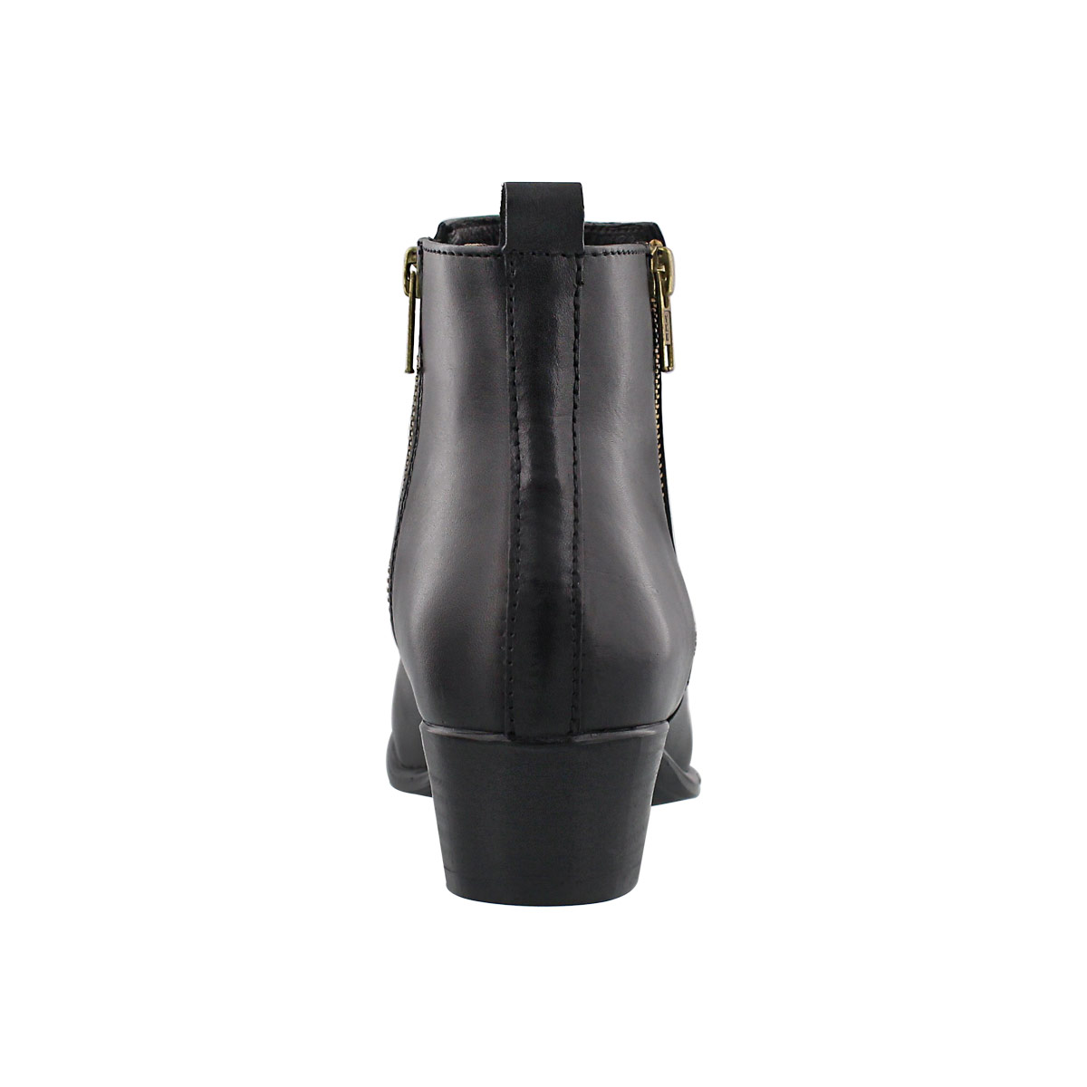 Lds Neovista blk lthr zip up ankle boot