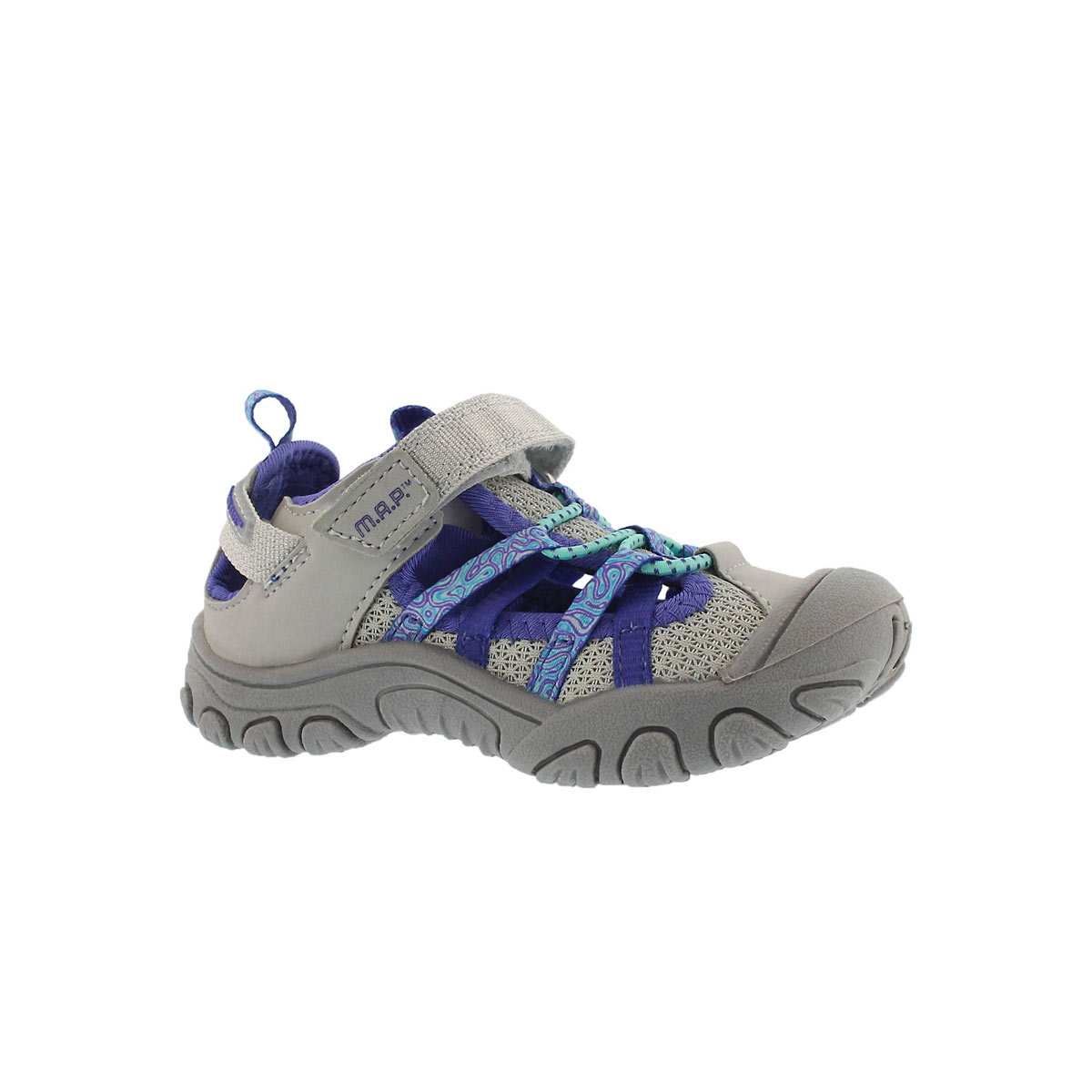 Infants' NIAGARA silver/purple fisherman sandals