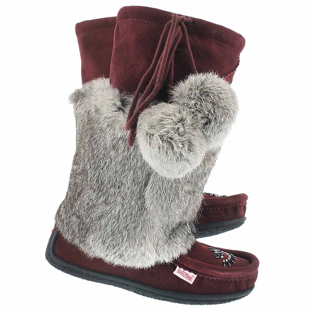 Lds Niska 3 burg rabbit collar mukluk