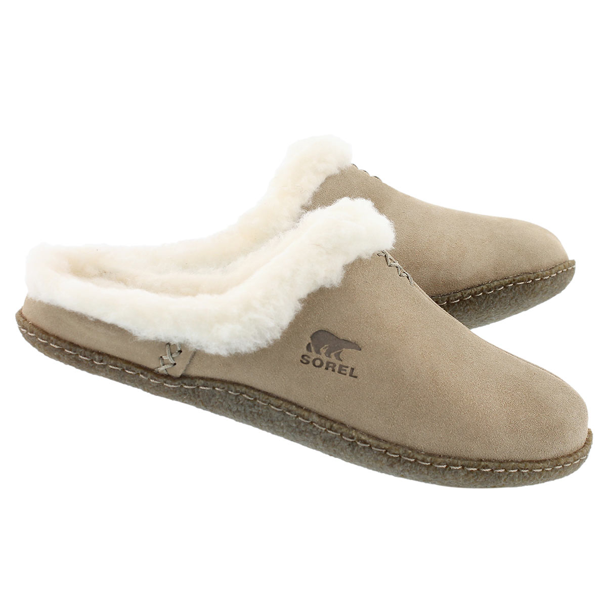 Pantoufle beige NAKISKA SLIDE, fem