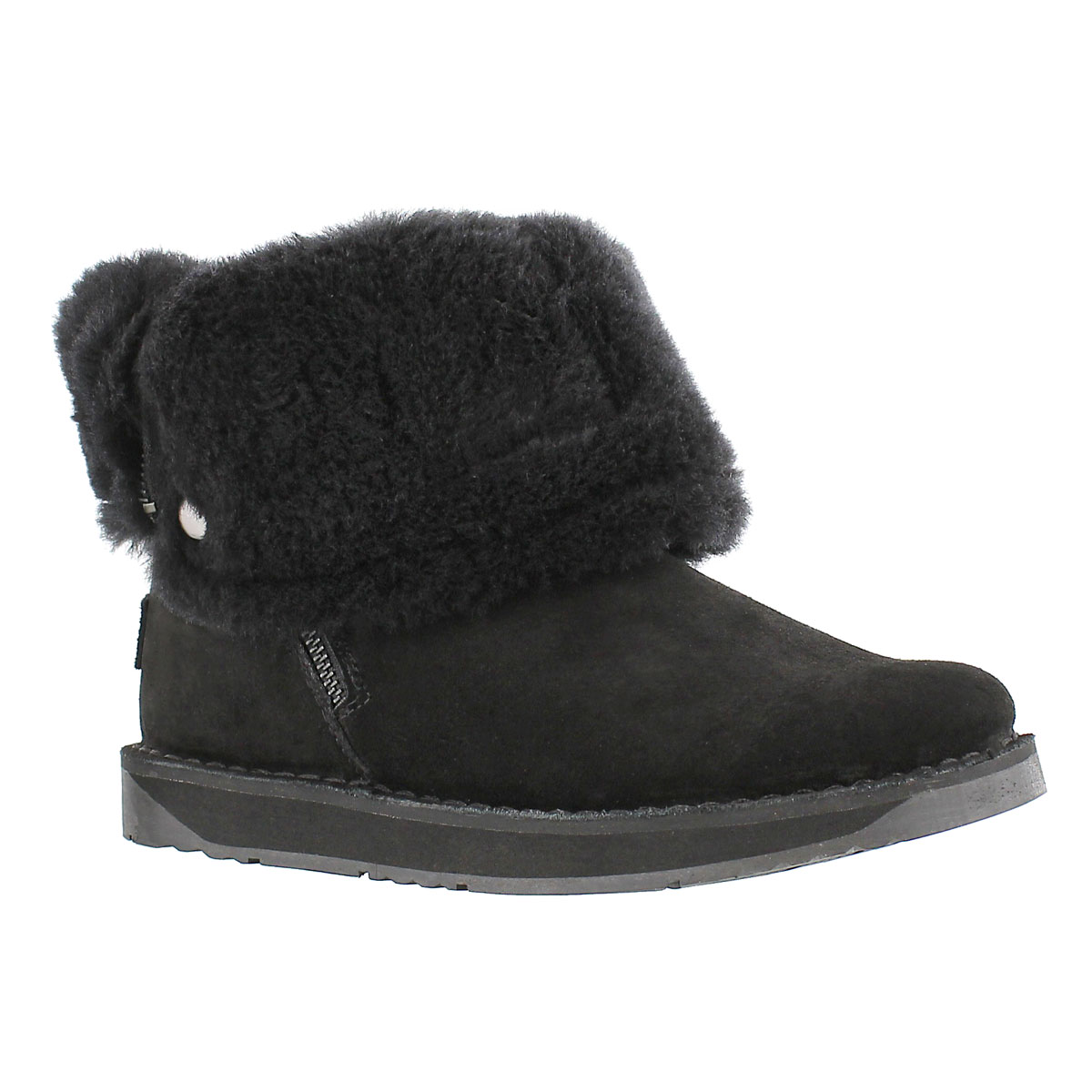 Lds Norway black suede zipper boot