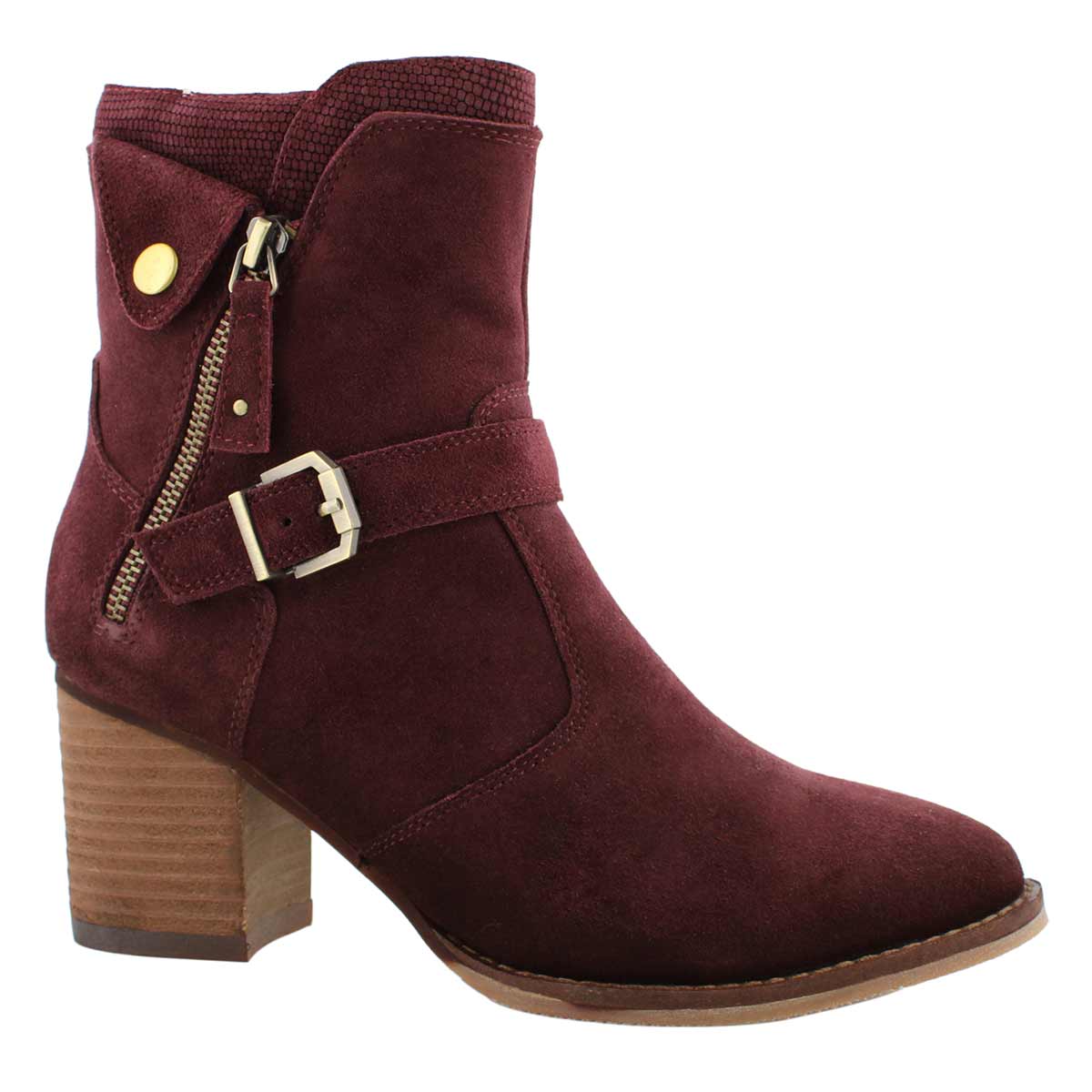 Lds Nova burgundy wtpf zip ankle boot