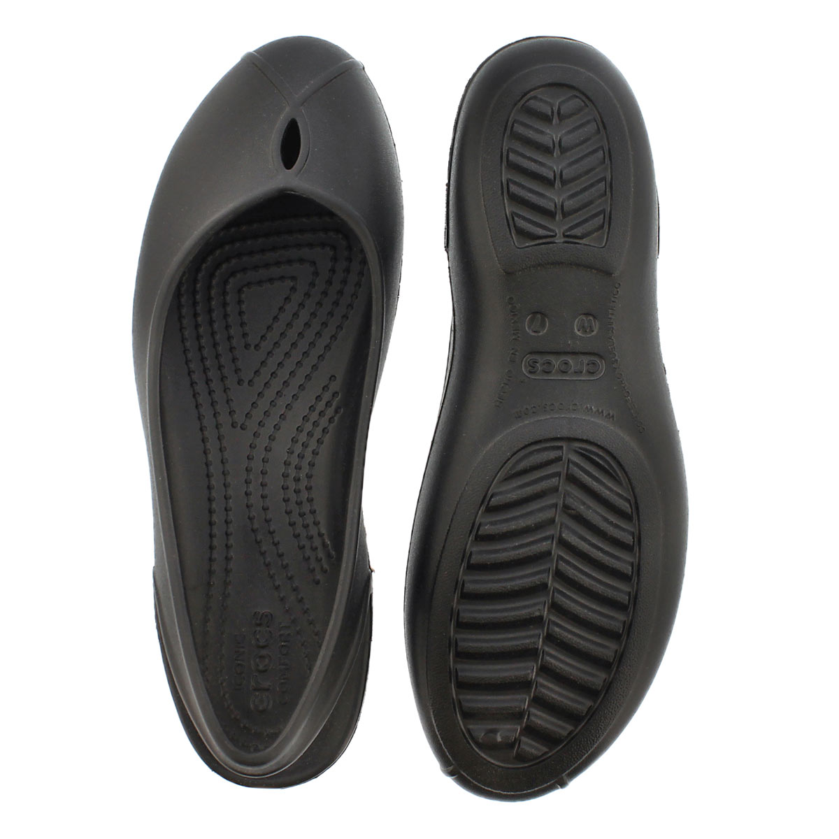 Lds Olivia II black sling back flat