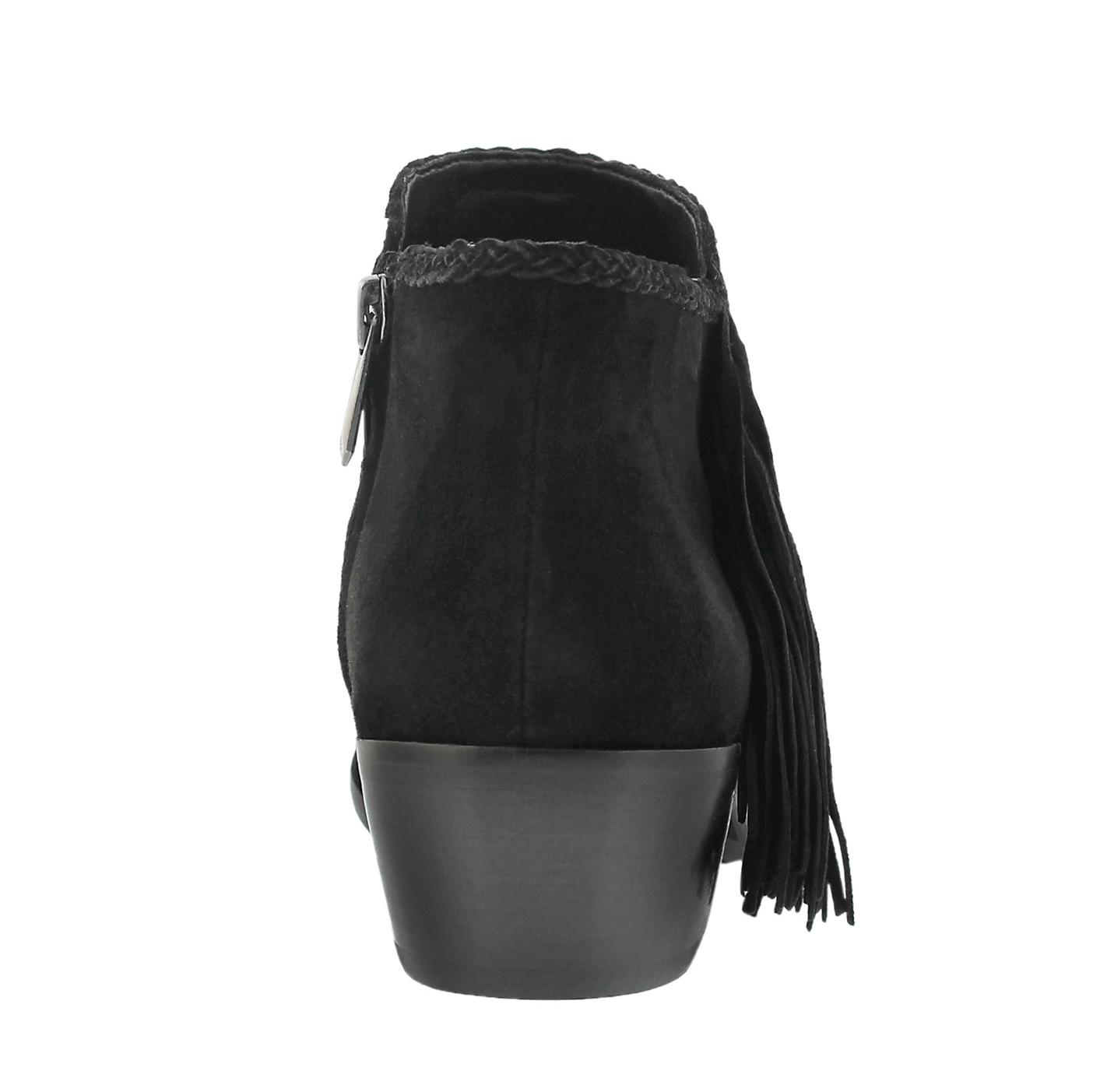 Lds Paige black fringe casual bootie