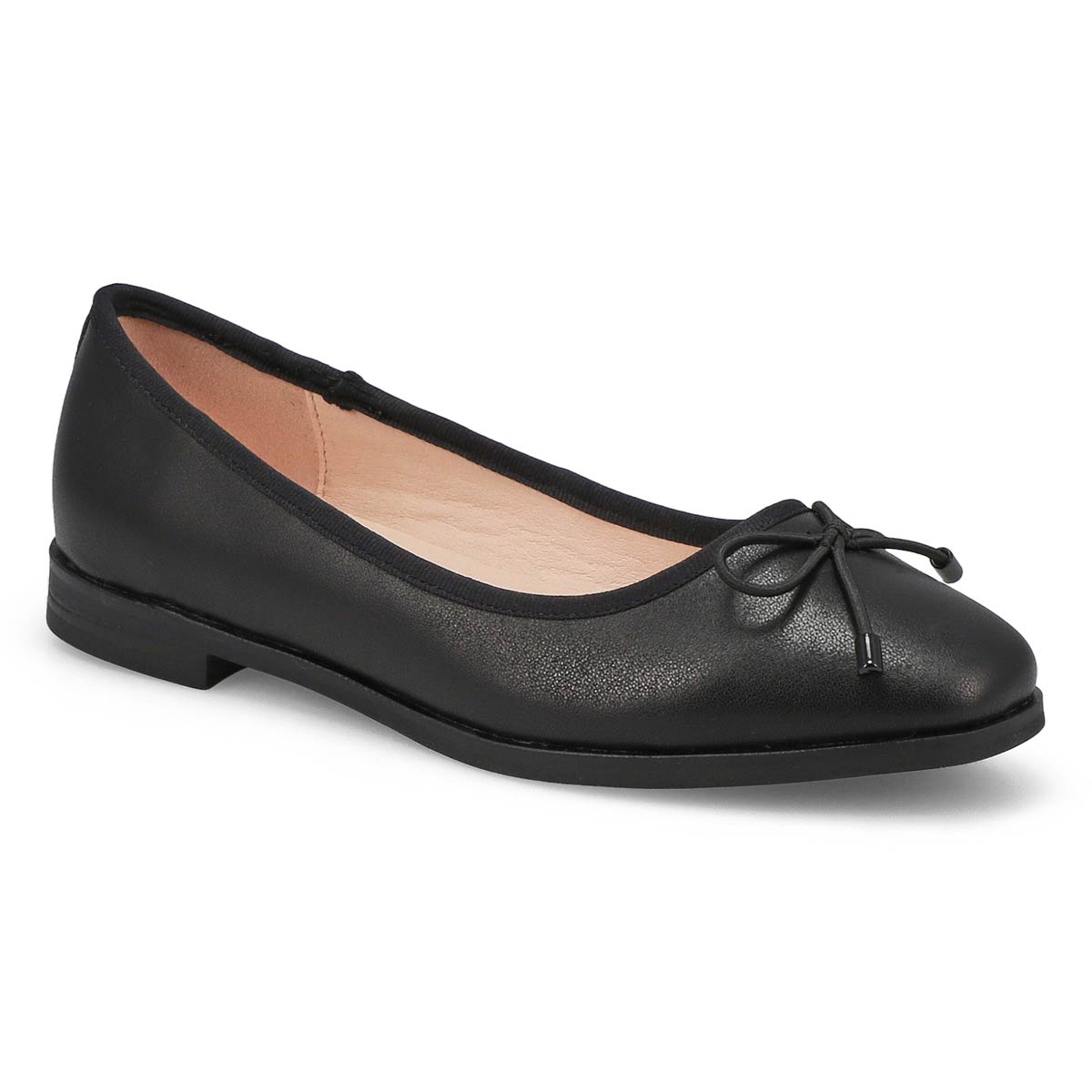 Ballerine en cuir PAISLEE, noir, femmes