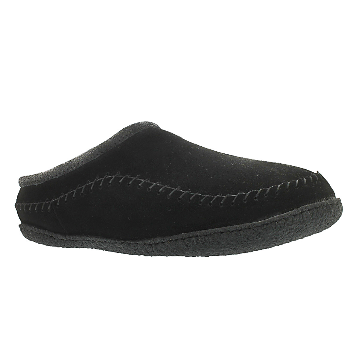 Mns Pauly III blk suede open slipper