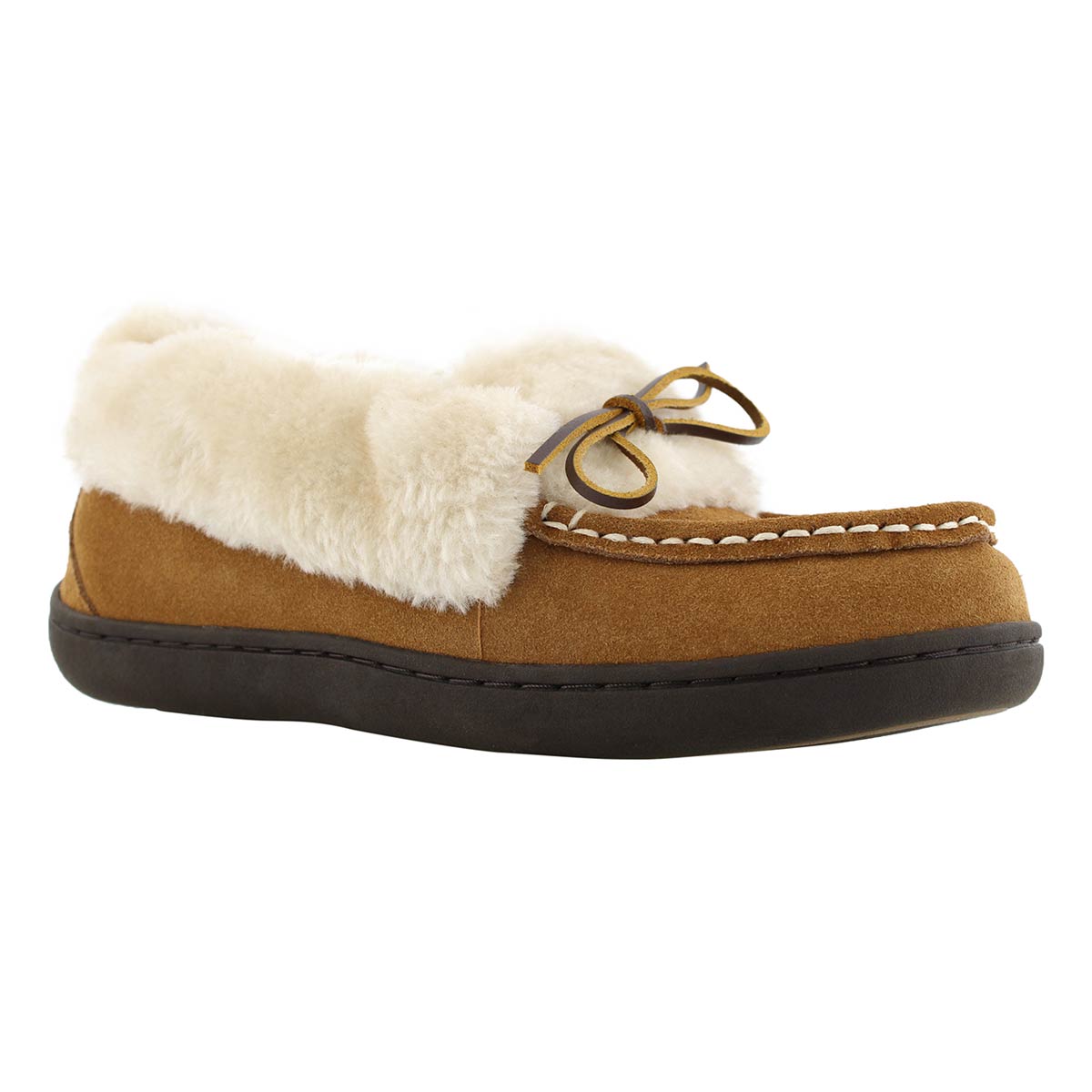 Lds Paz chestnut suede ballerina moc