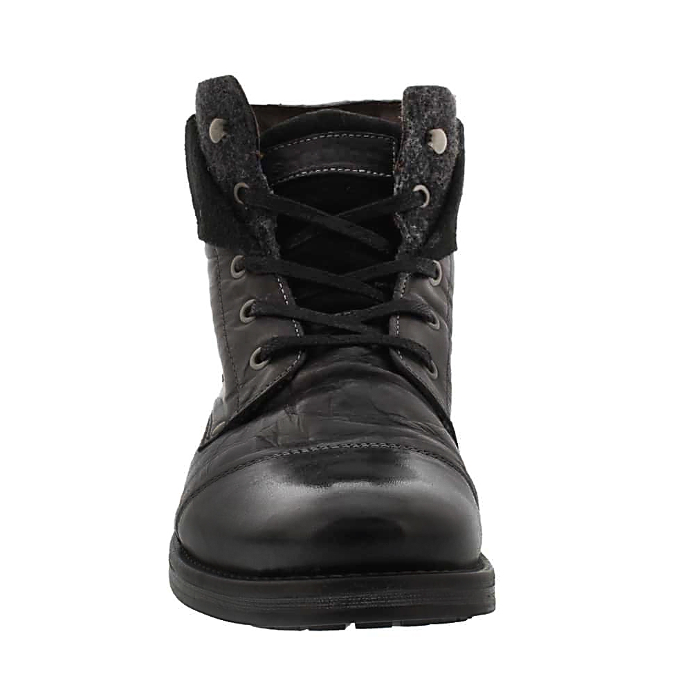 Mns Pedro blk lthr casual ankle boot