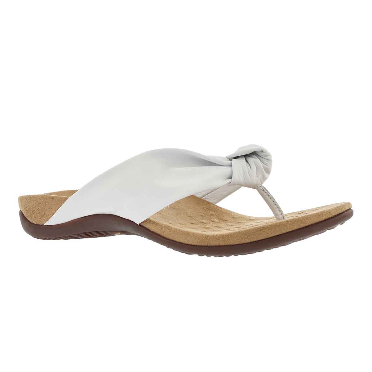 Women's PIPPA white arch support thong sandals