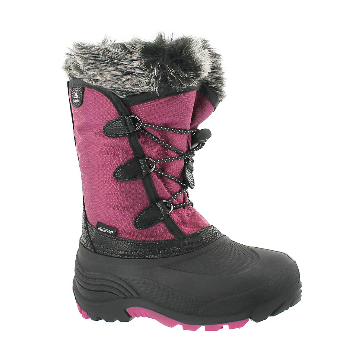 Girls' POWDERY plum waterpoof winter boots