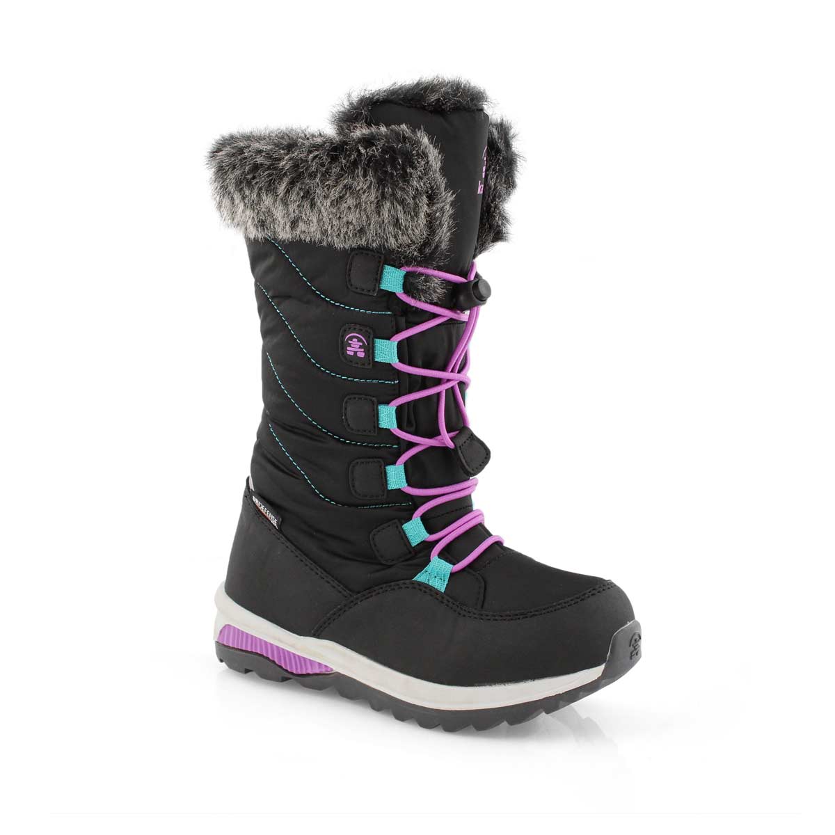 Grls Prairie black wtpf winter boot